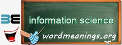 WordMeaning blackboard for information science